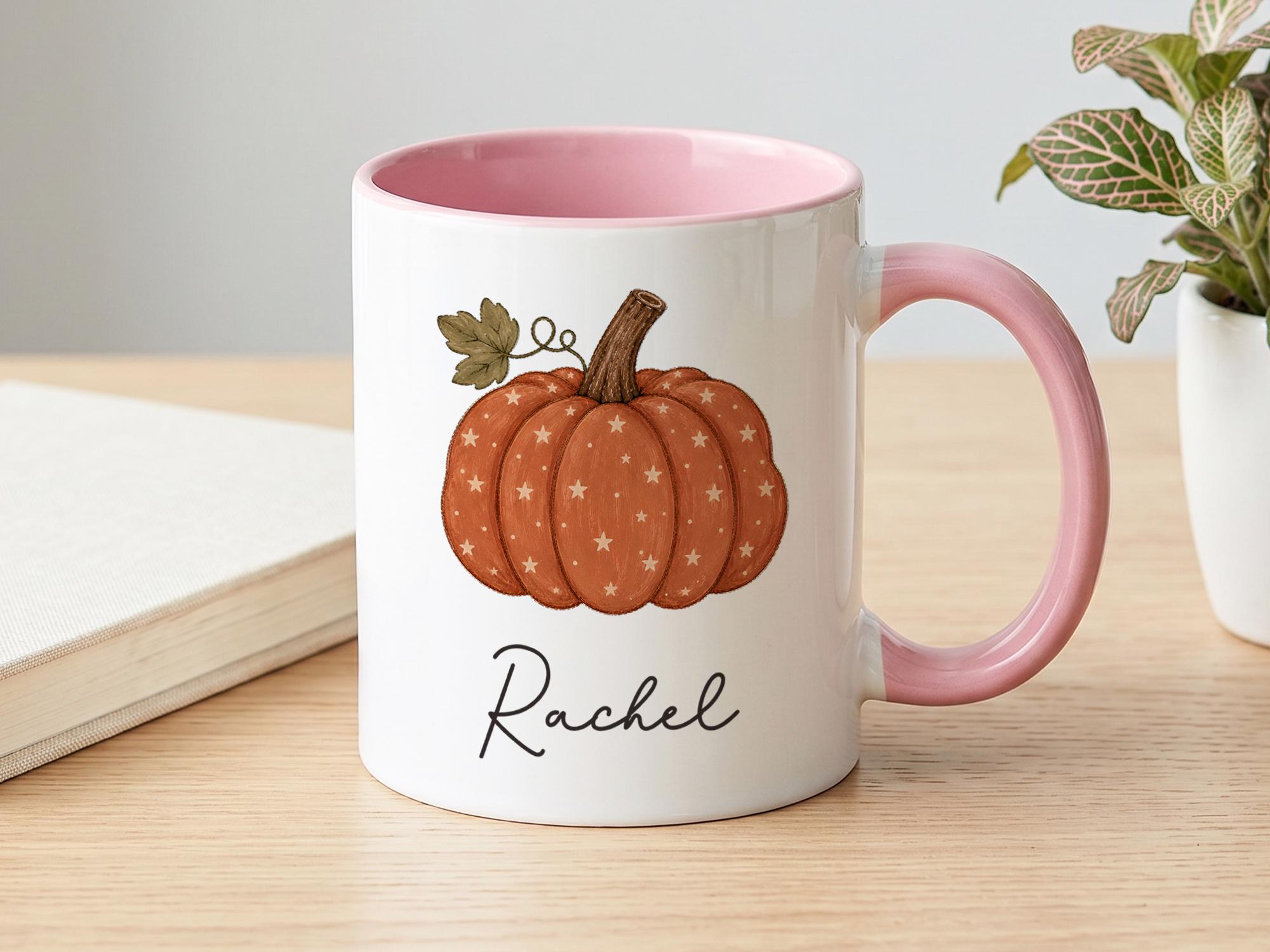 Coffee Tea Name - Caneca de abóbora personalizada, caneca de